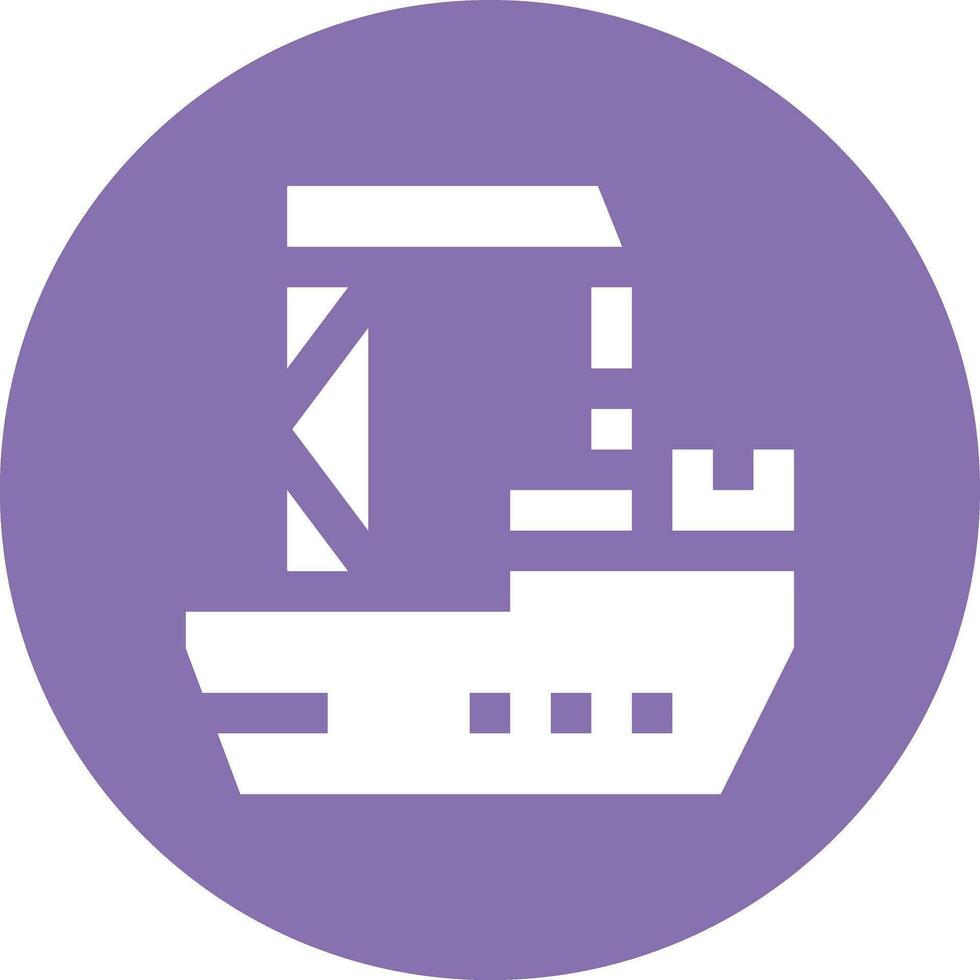 Cargo Ship Vector Icon Design Illustration