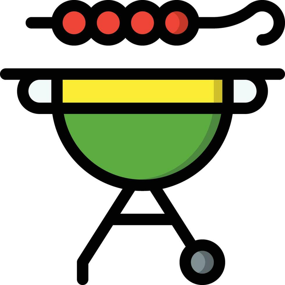 ilustración de diseño de icono de vector de barbacoa