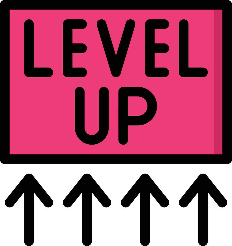 Level up Vector Icon Design Illustration