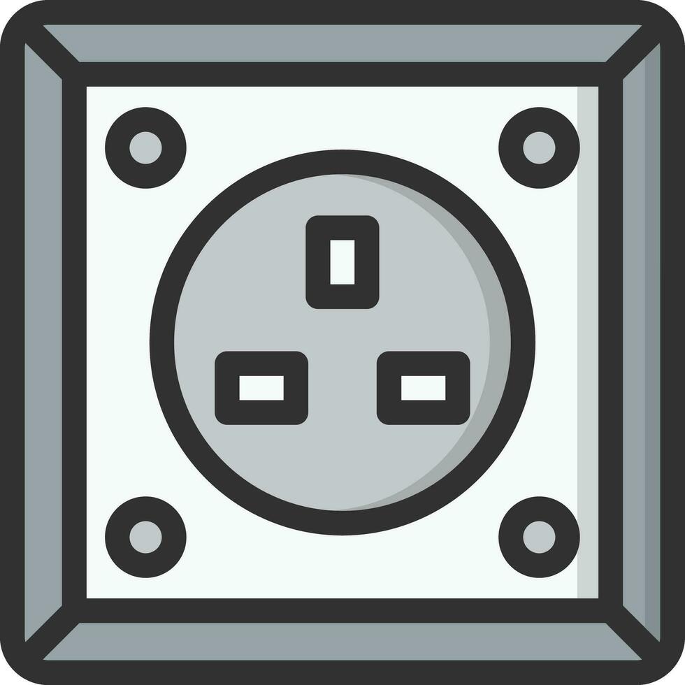 Power socket Vector Icon Design Illustration