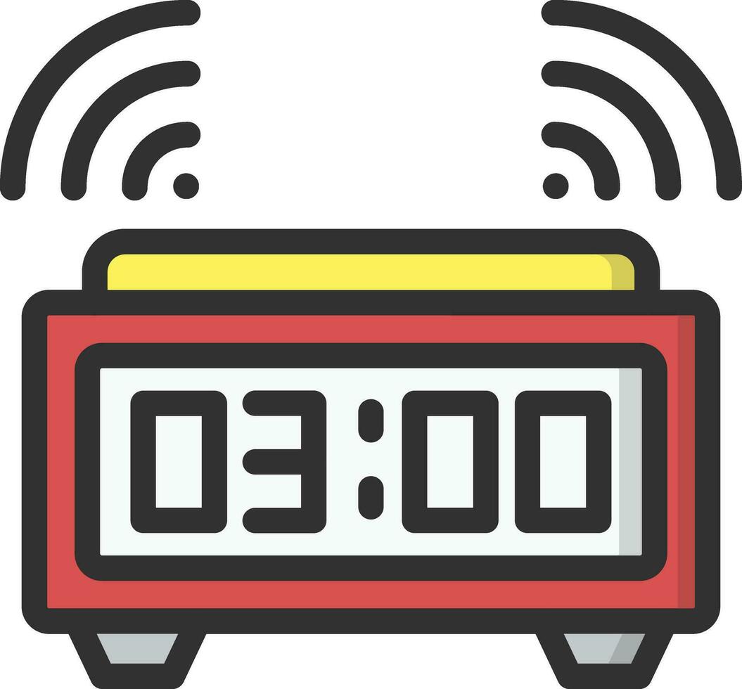 Digital alarm clock Vector Icon Design Illustration