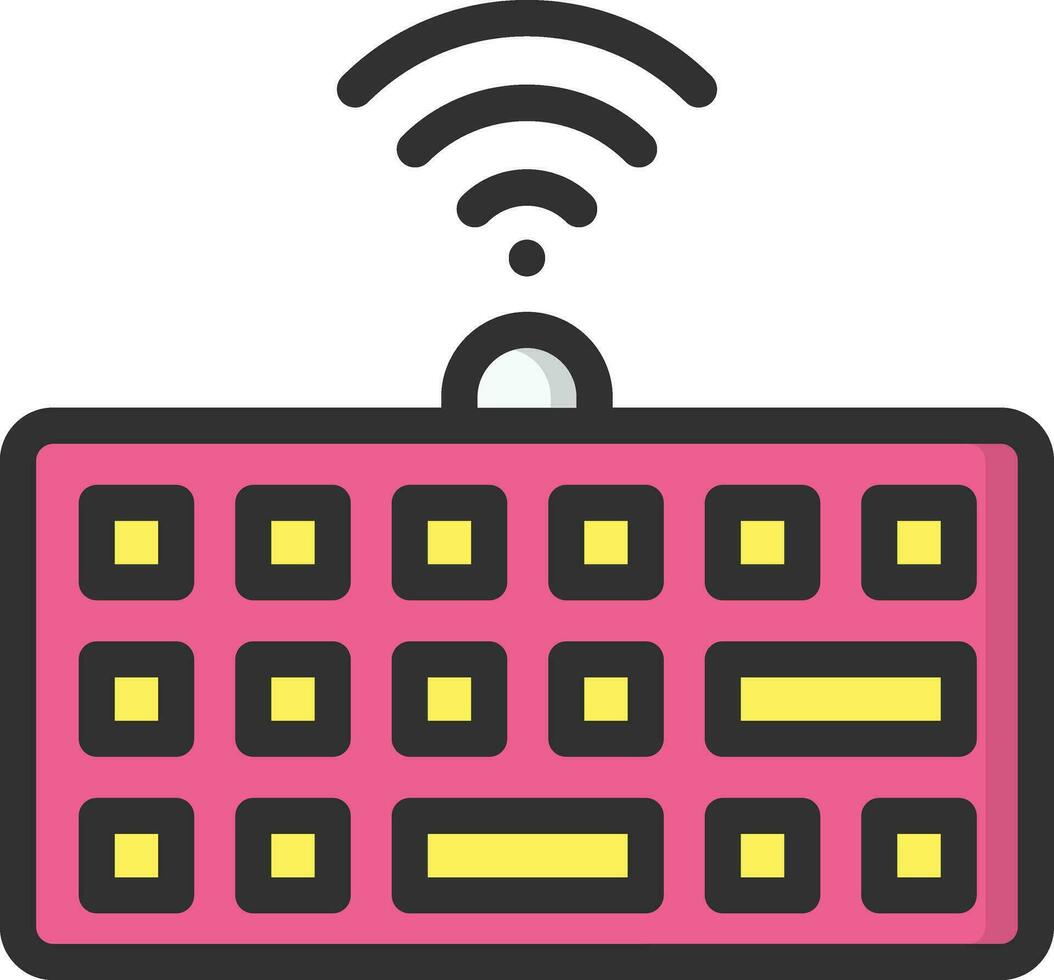 Wireless keyboard Vector Icon Design Illustration