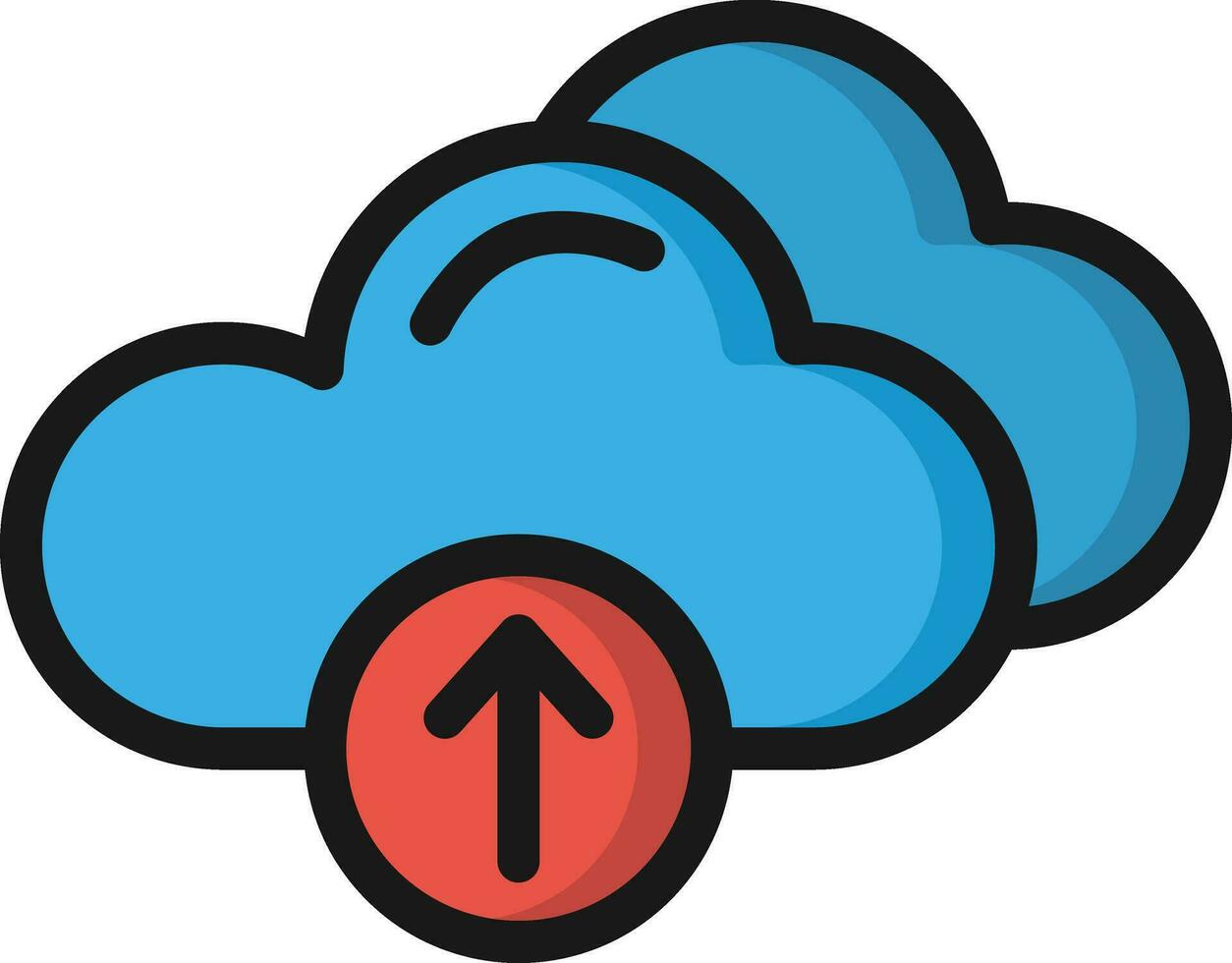 Cloud Upload Vector Icon Design Illustration