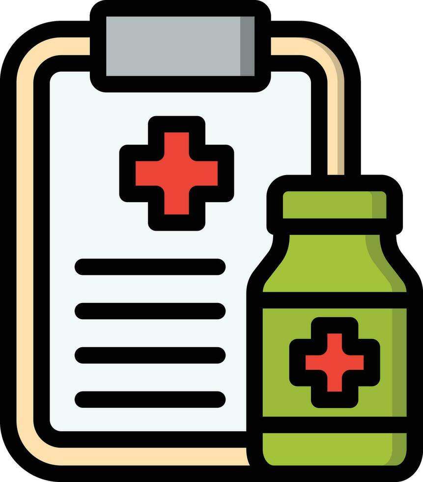 Medical Prescription Vector Icon Design Illustration