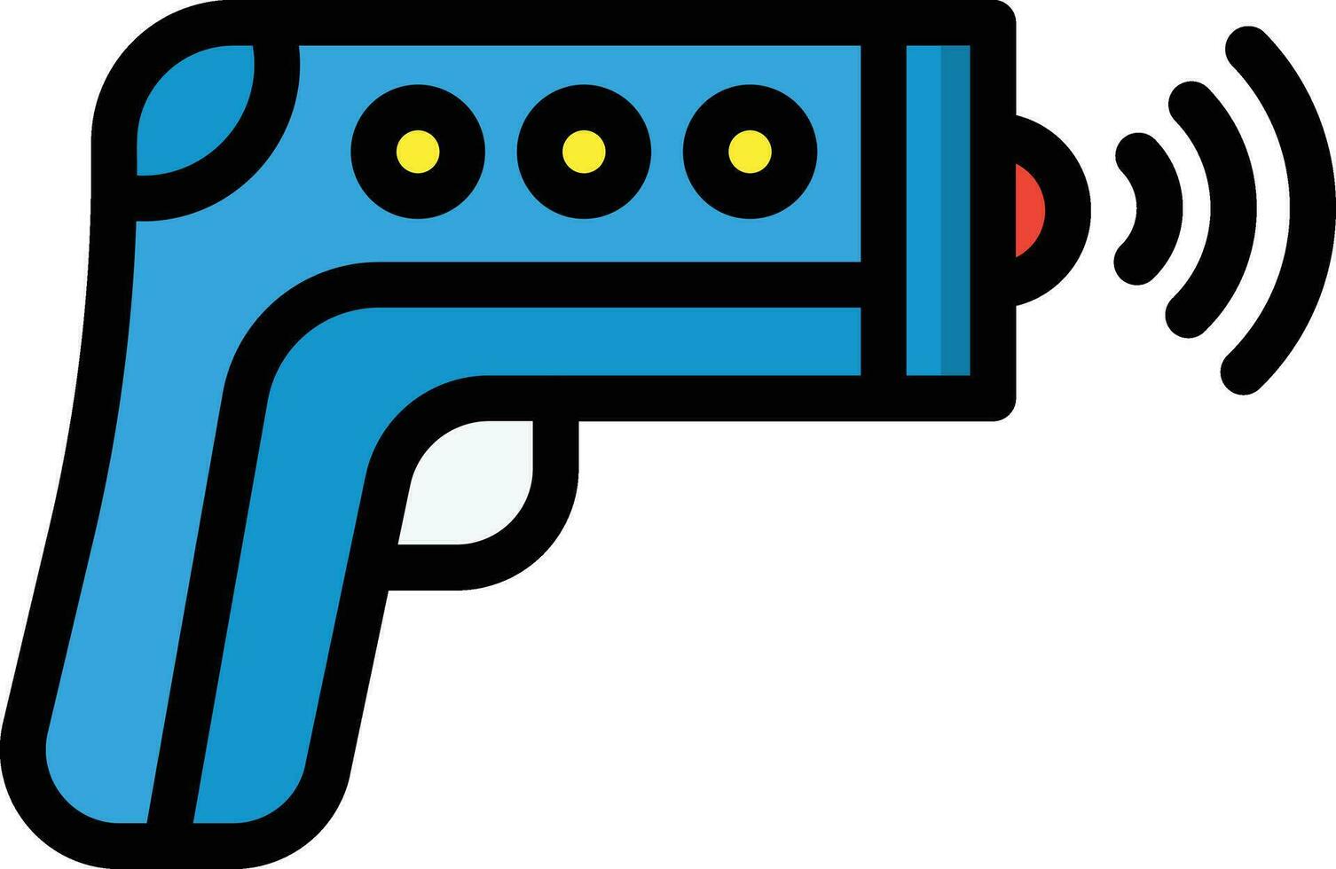 termómetro pistola vector icono diseño ilustración