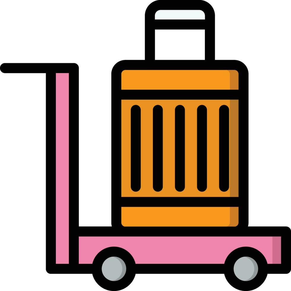 Airport Cart Vector Icon Design Illustration