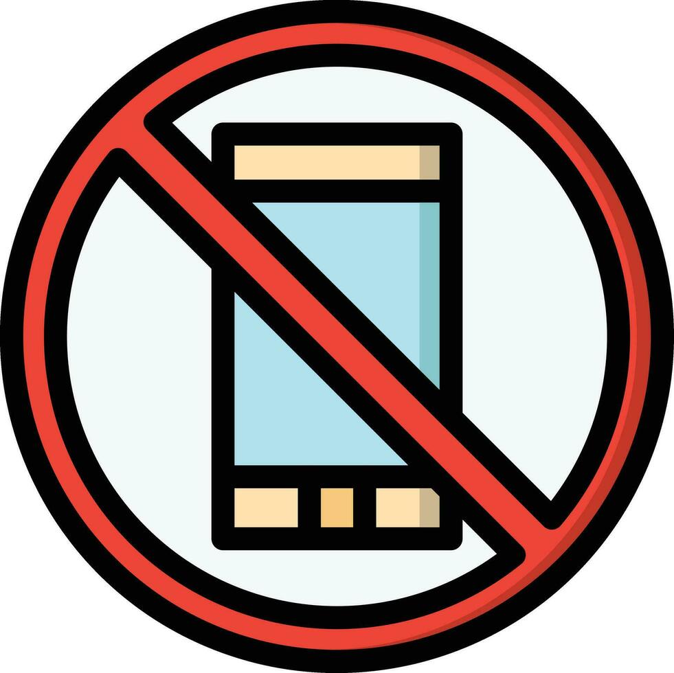 No Phone Vector Icon Design Illustration