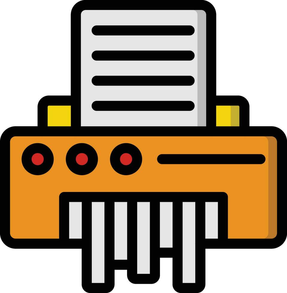 Paper Shredder Vector Icon Design Illustration