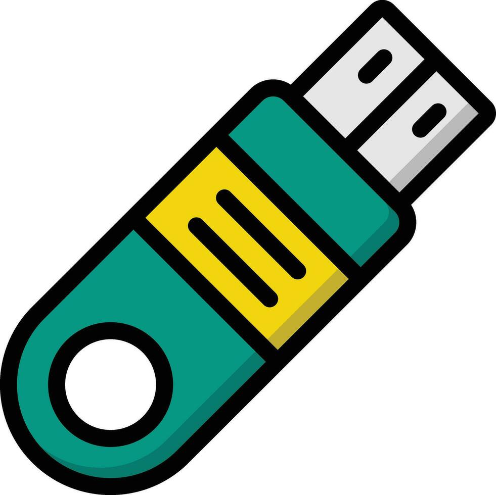 Flash Disk Vector Icon Design Illustration