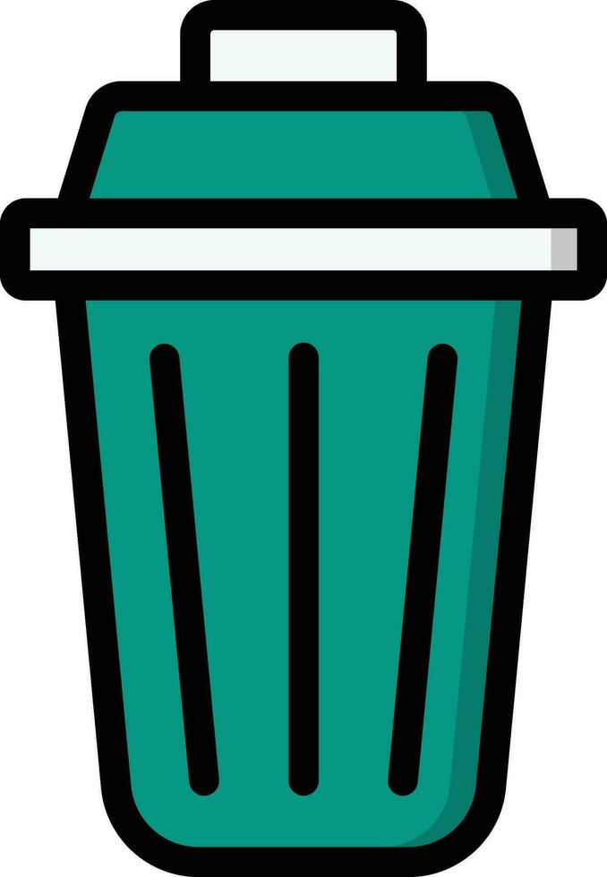 ilustración de diseño de icono de vector de basura