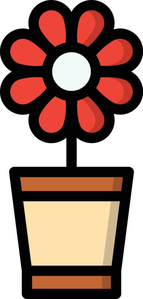 Plant Pot Vector Icon Design Illustration