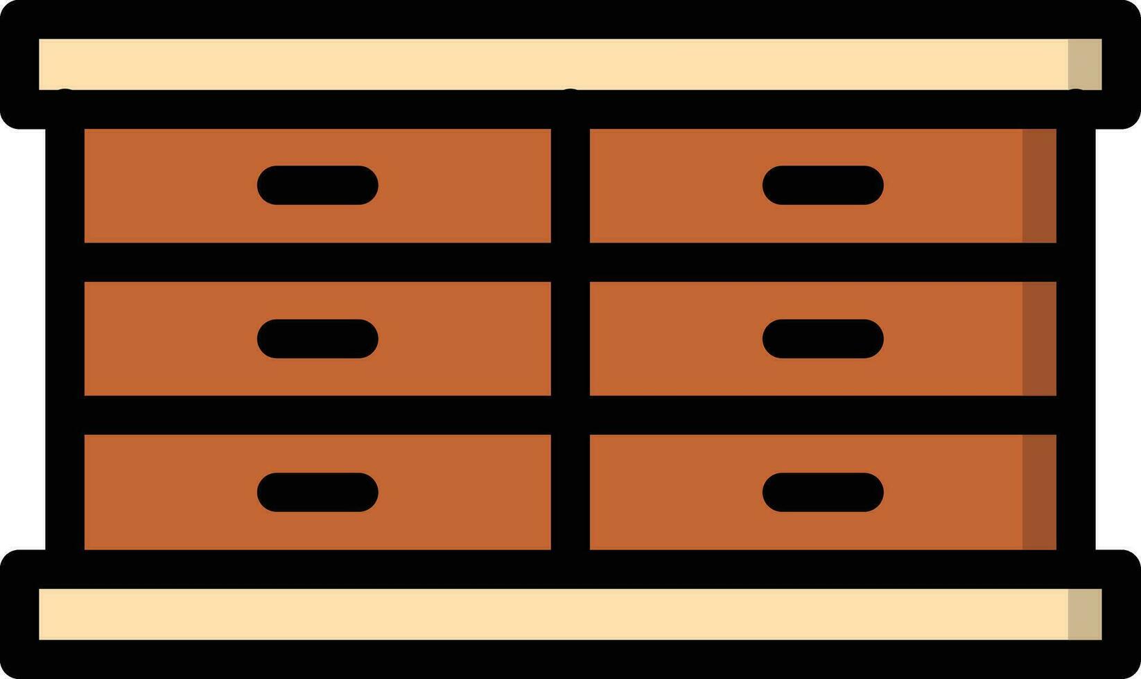 Cabinet Vector Icon Design Illustration