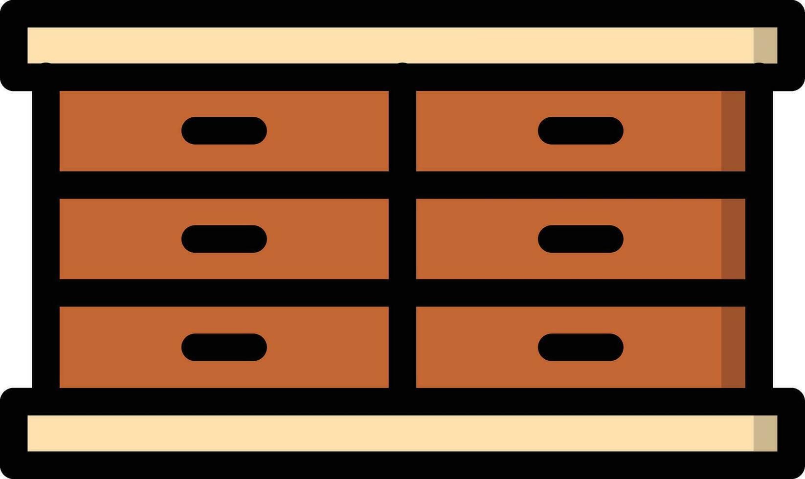 Cabinet Vector Icon Design Illustration