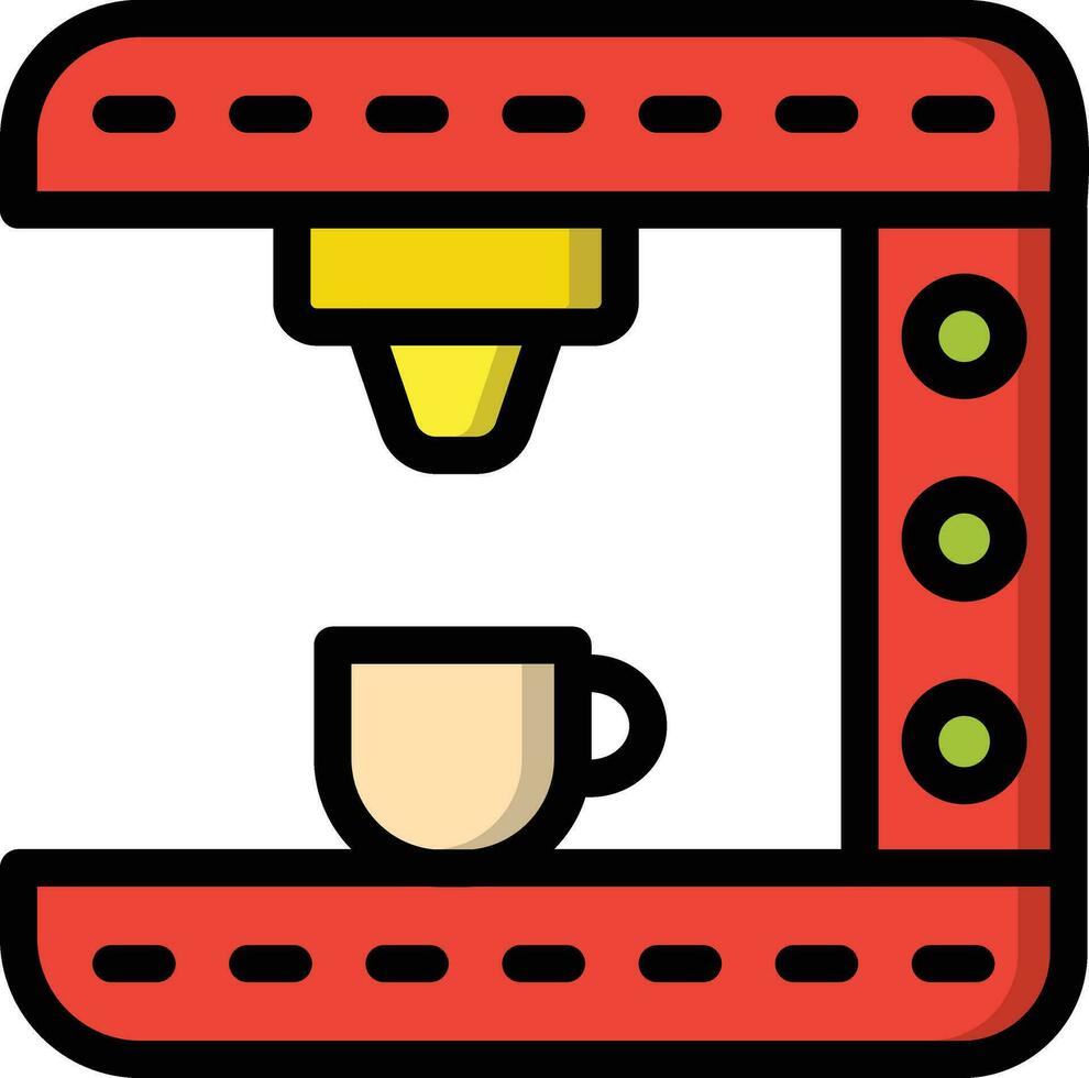 ilustración de diseño de icono de vector de máquina de café