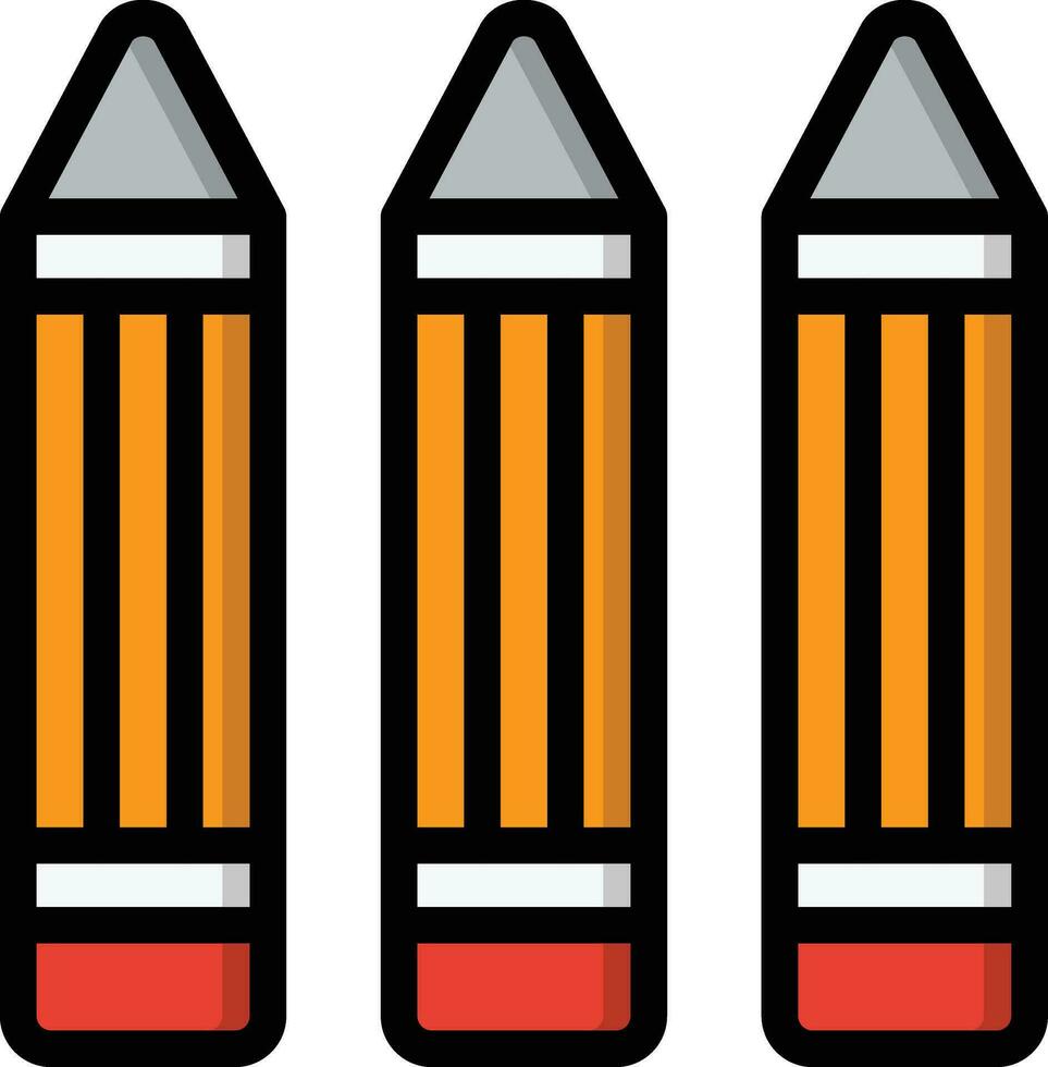 Crayon Vector Icon Design Illustration