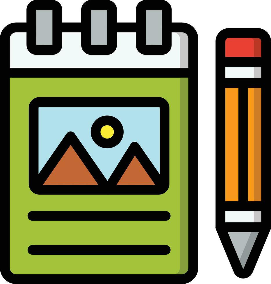 Sketchbook Vector Icon Design Illustration