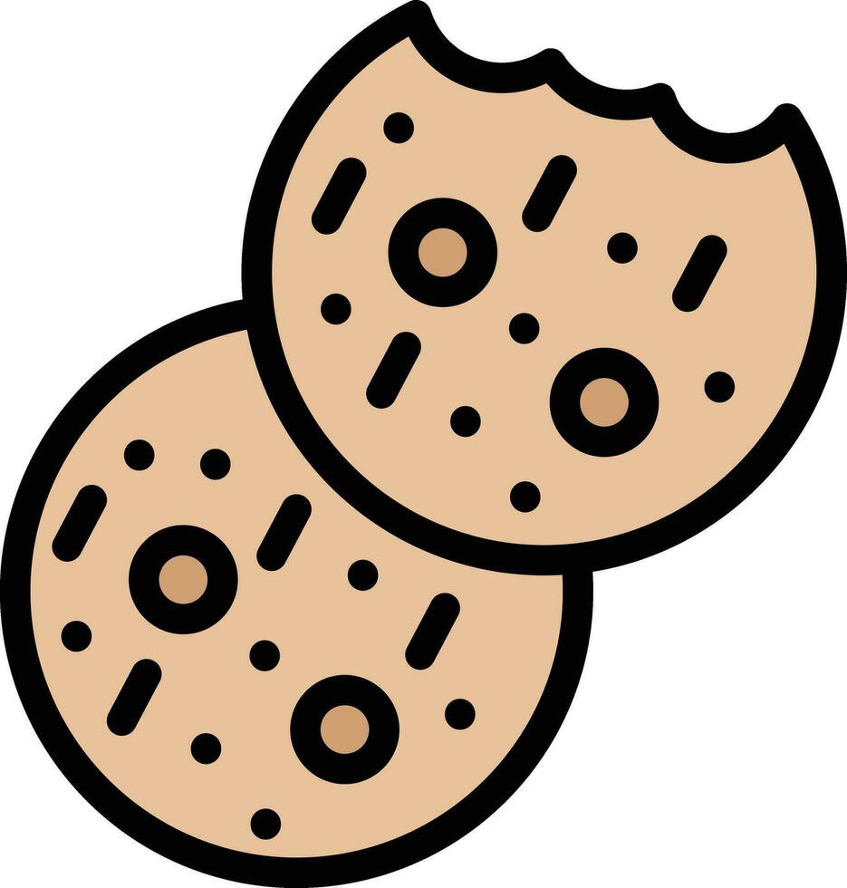 ilustración de diseño de icono de vector de galletas