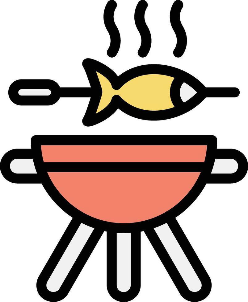 ilustración de diseño de icono de vector de barbacoa