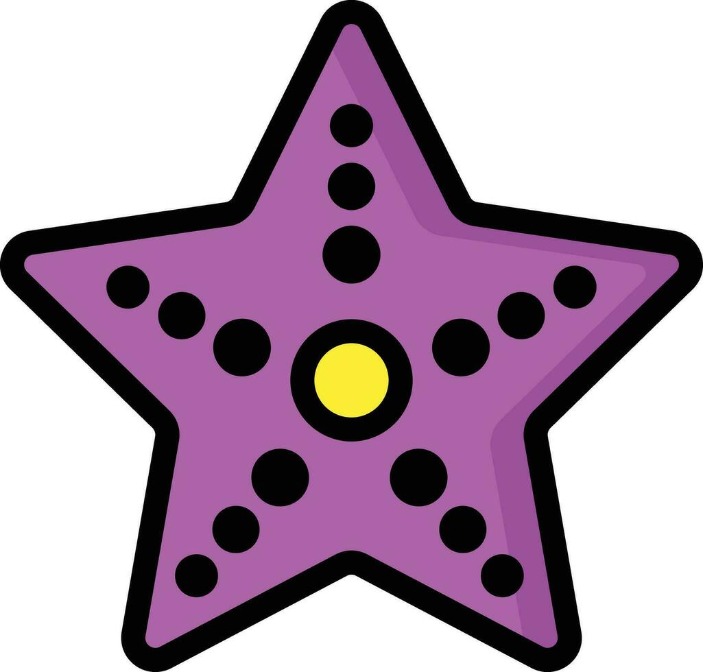 estrella de mar vector icono diseño ilustración