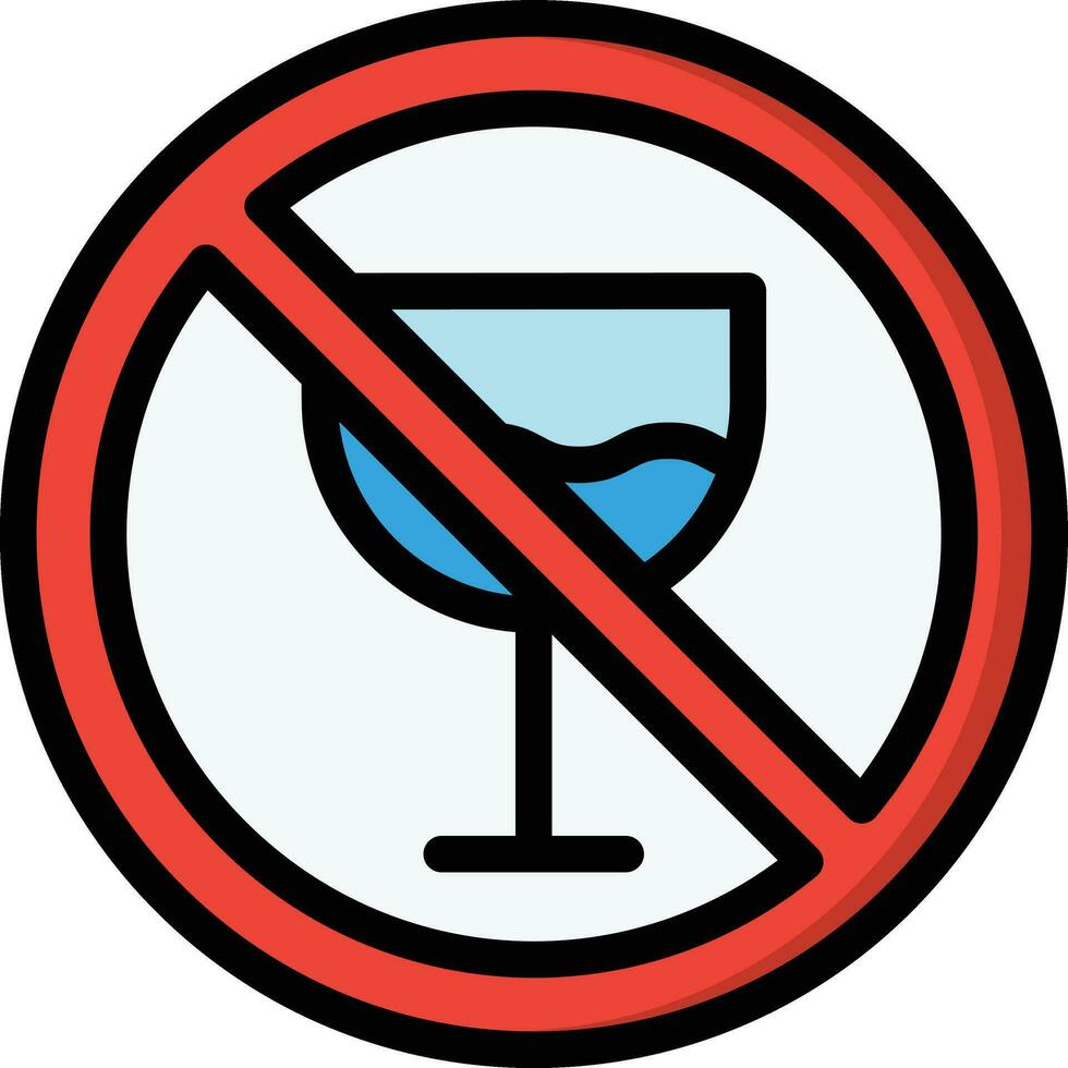 Alcohol Prohibition Vector Icon Design Illustration