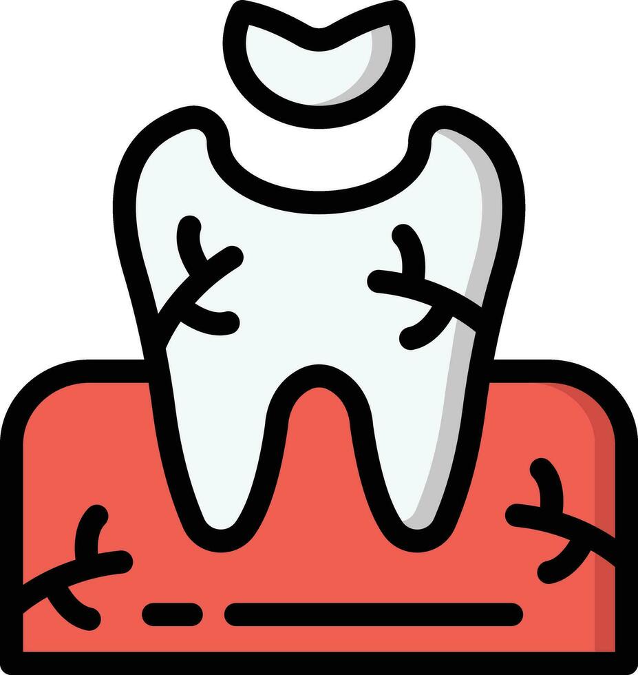 Dental Filling Vector Icon Design Illustration