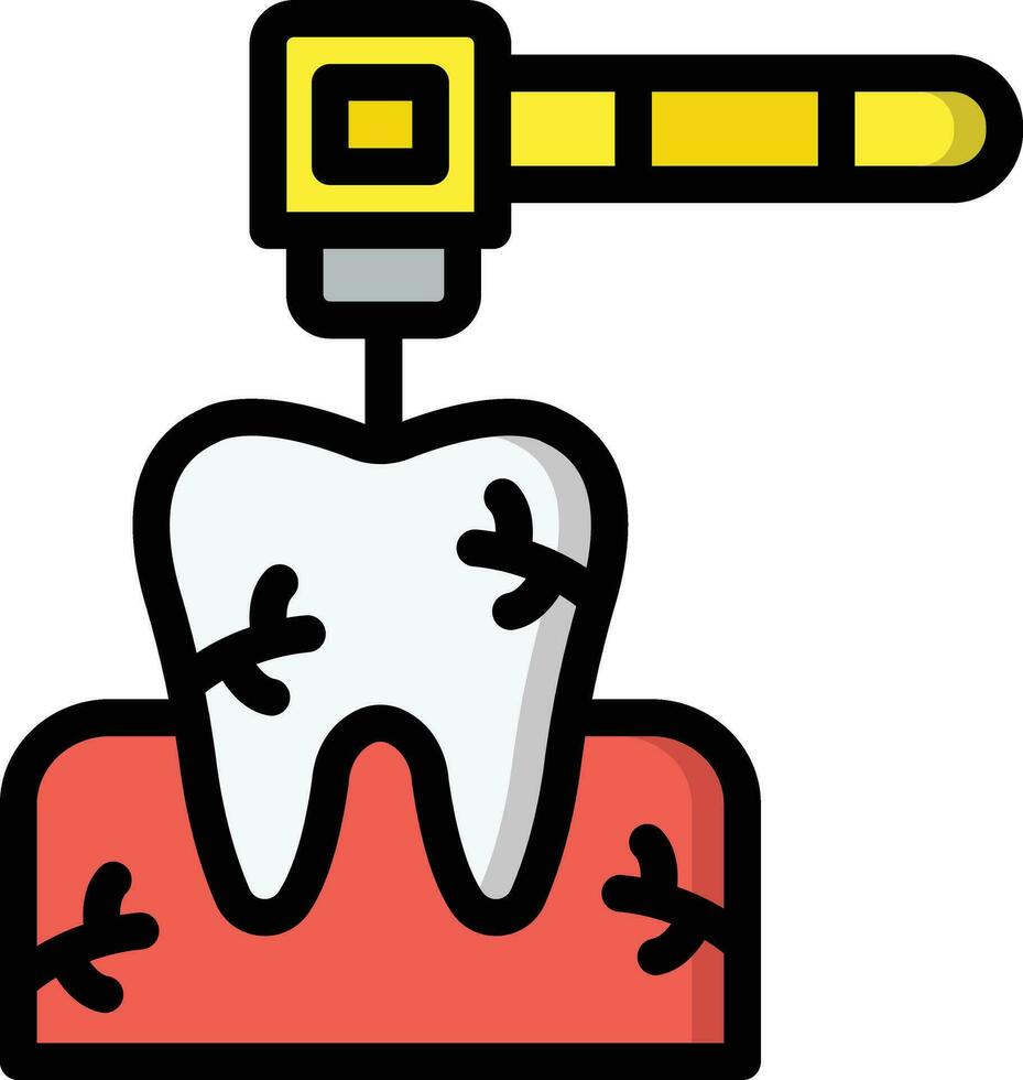 Dental Drill Vector Icon Design Illustration