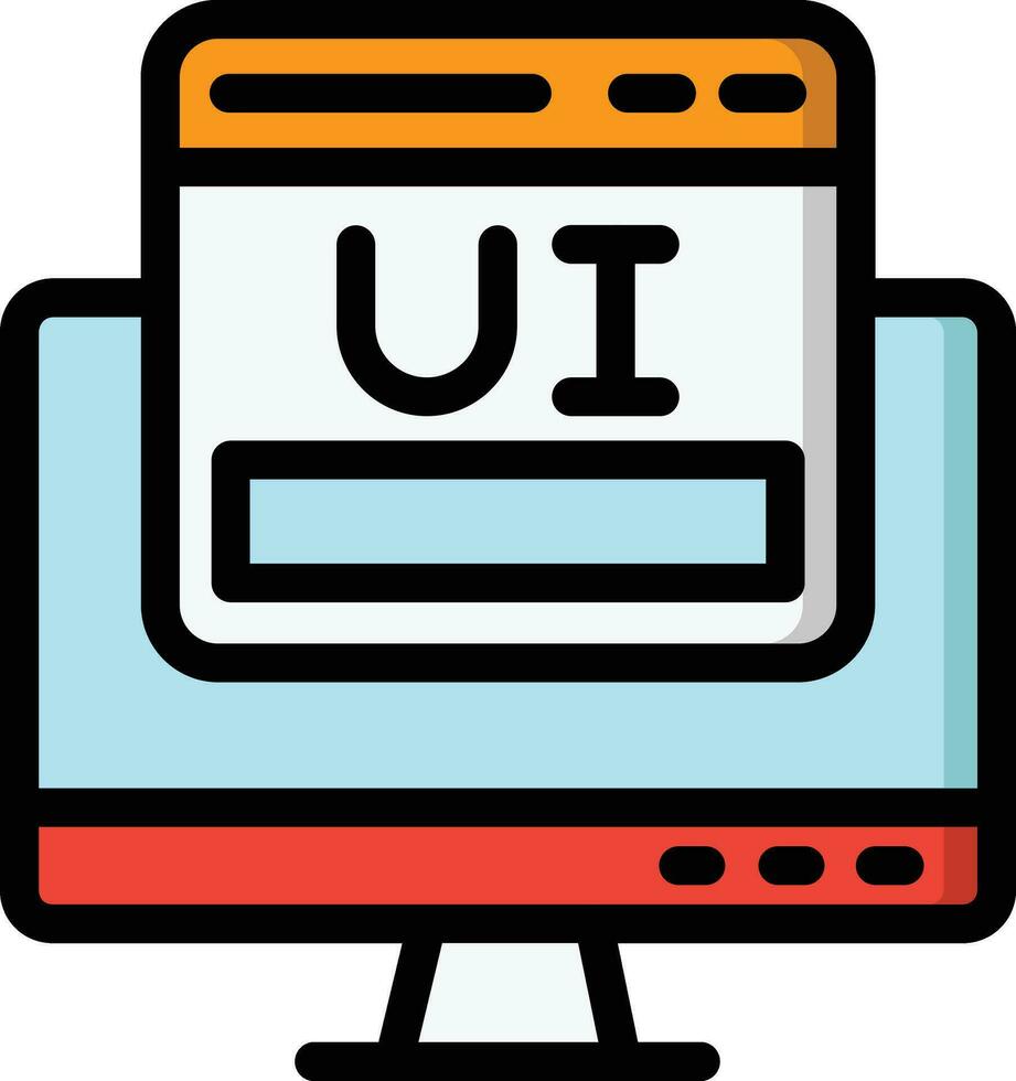 ilustración de diseño de icono de vector de diseño de interfaz de usuario