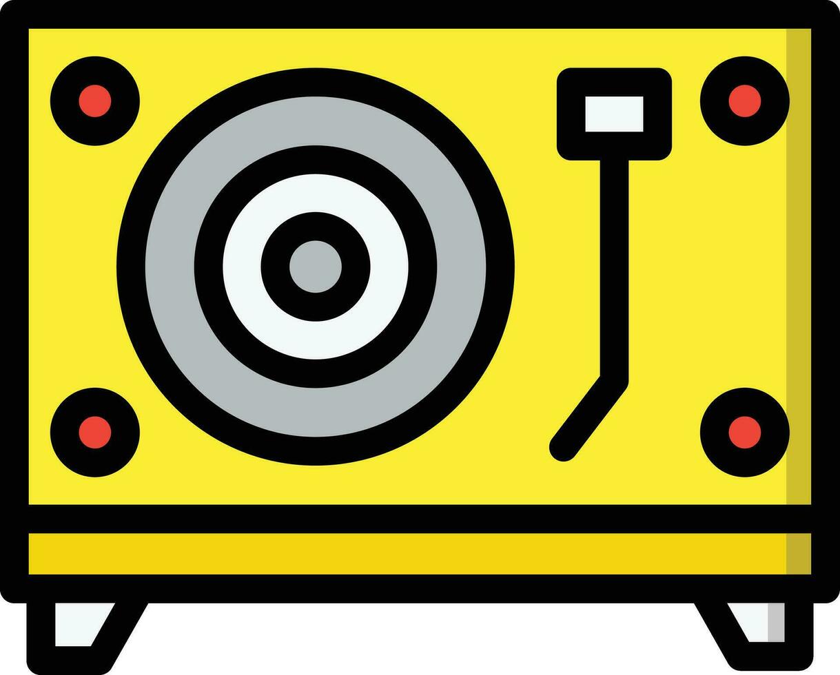 Turntable Vector Icon Design Illustration