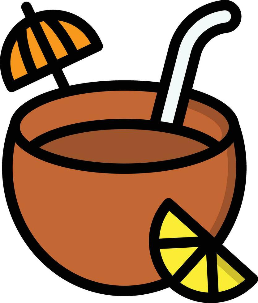 Coconut Water Vector Icon Design Illustration