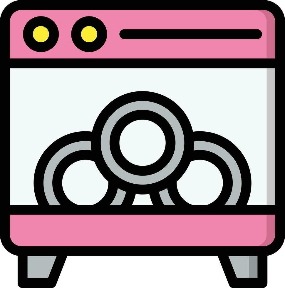 lavavajillas vector icono diseño ilustración