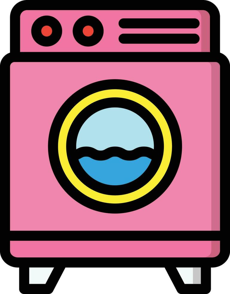 Washing Machine Vector Icon Design Illustration