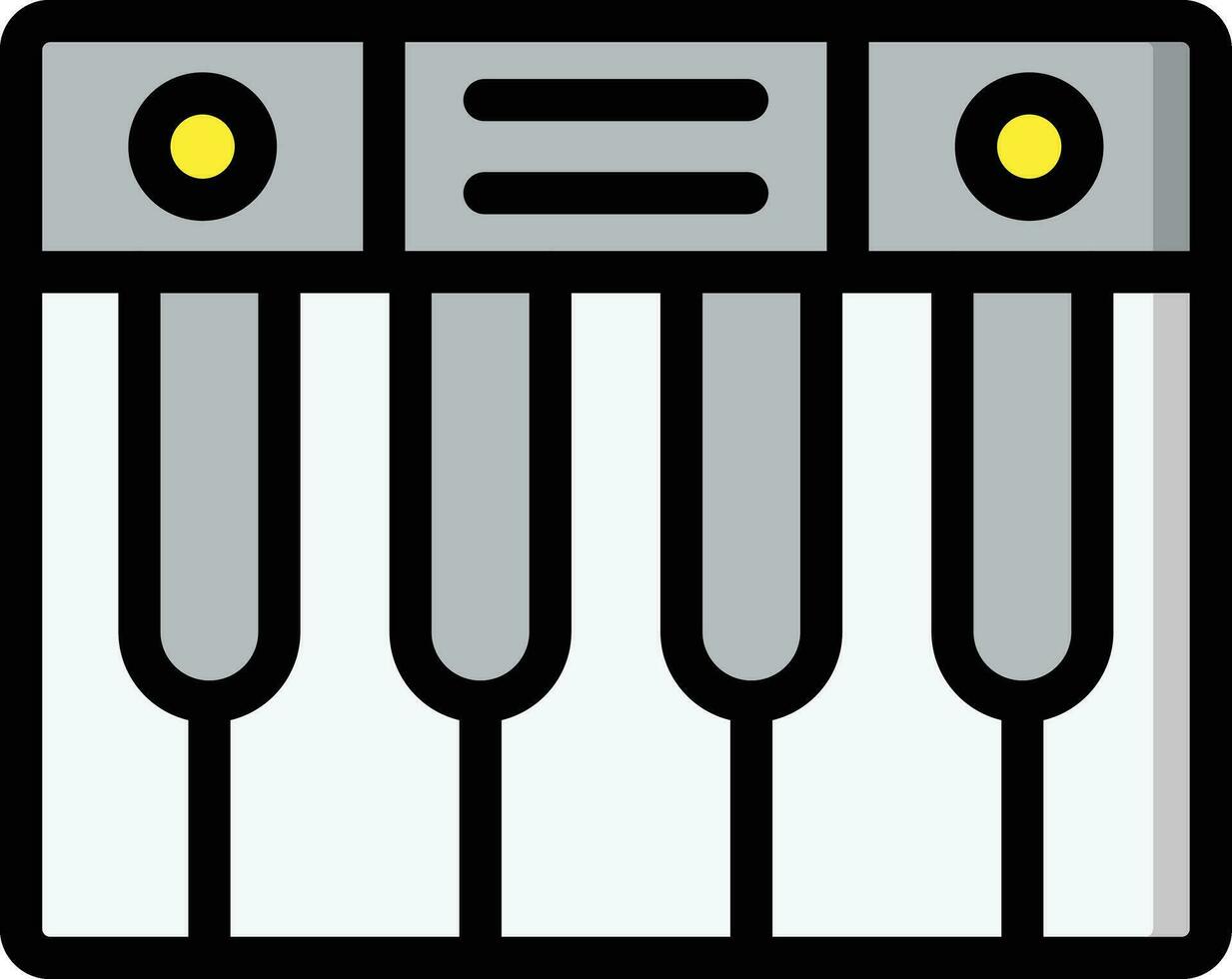 ilustración de diseño de icono de vector de piano