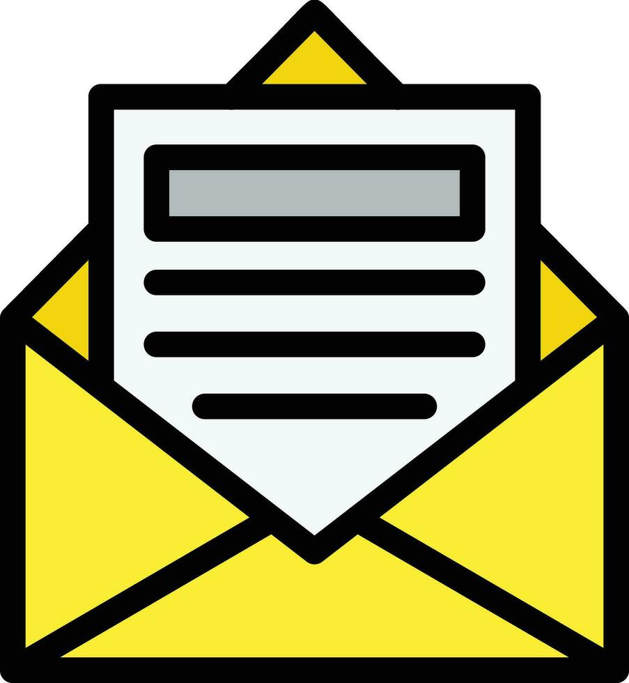 Open Email Vector Icon Design Illustration