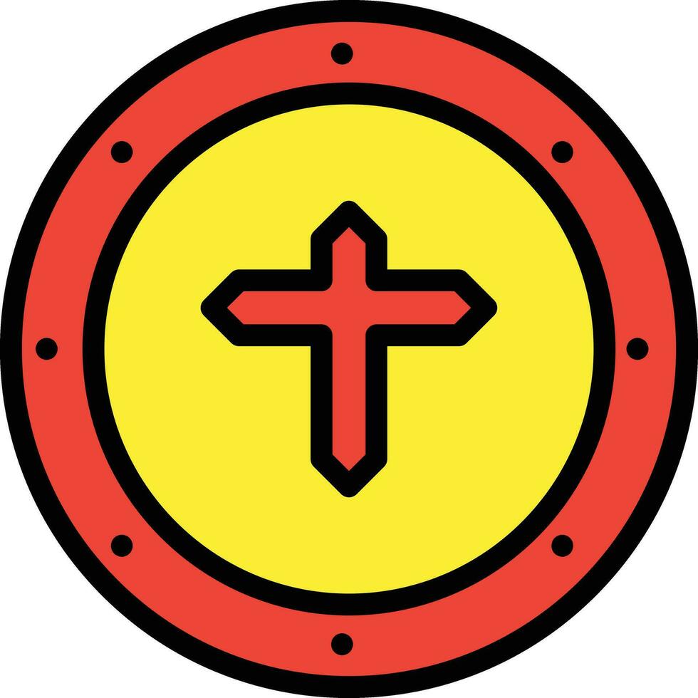 ilustración de diseño de icono de vector de escudo