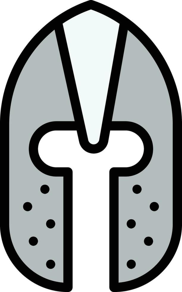 Knight helmet Vector Icon Design Illustration