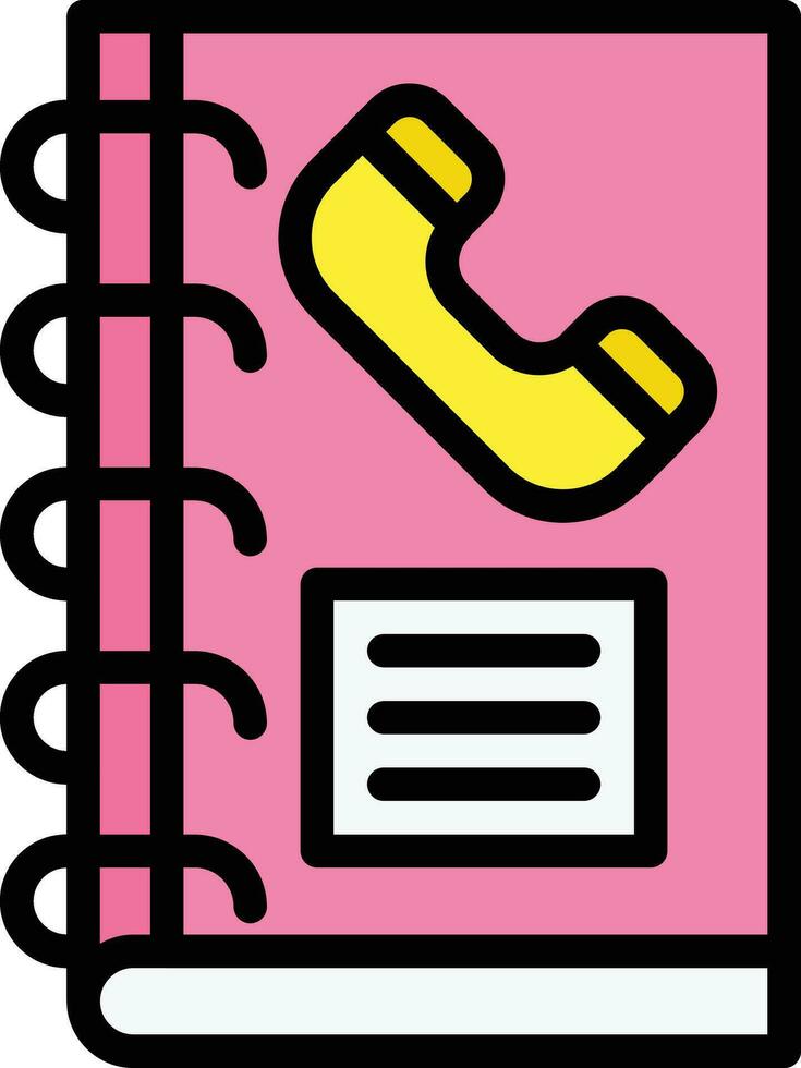 Phone Book Vector Icon Design Illustration