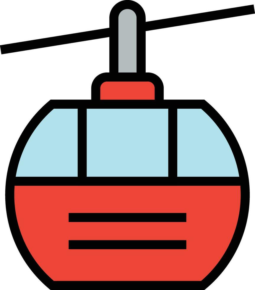 Cable car cabin Vector Icon Design Illustration