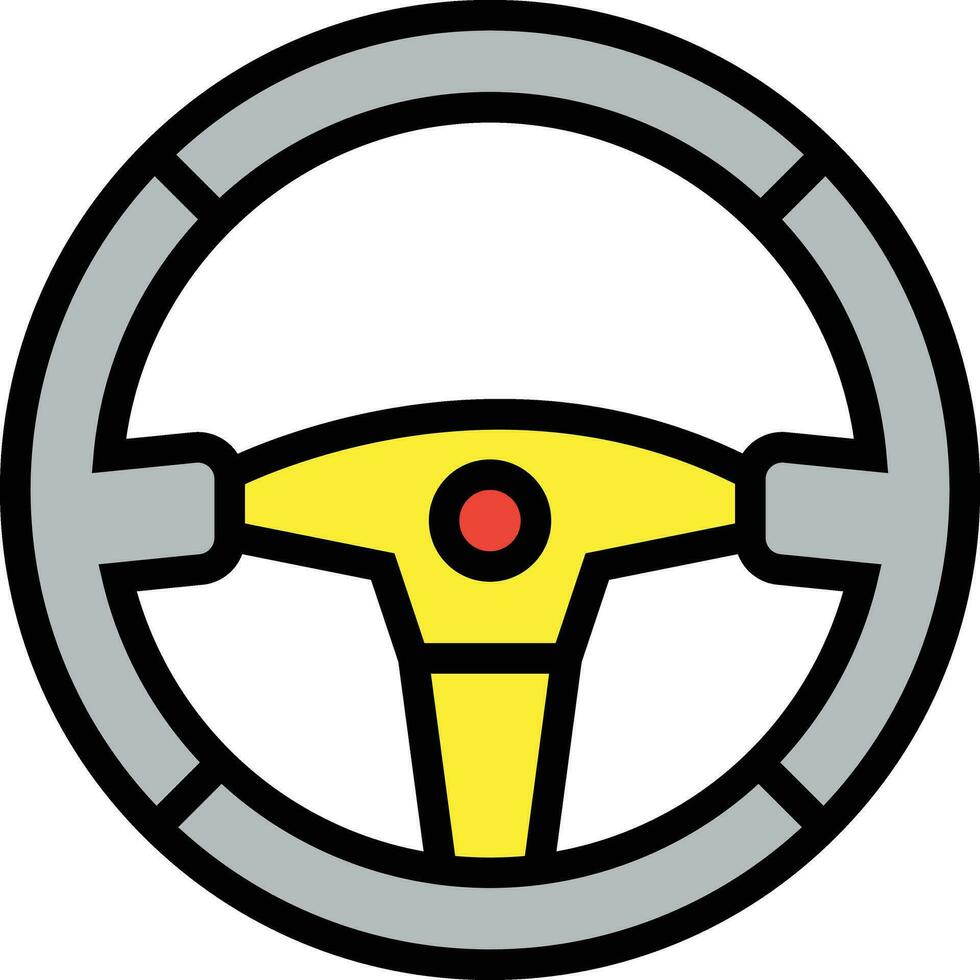 Steering wheel Vector Icon Design Illustration