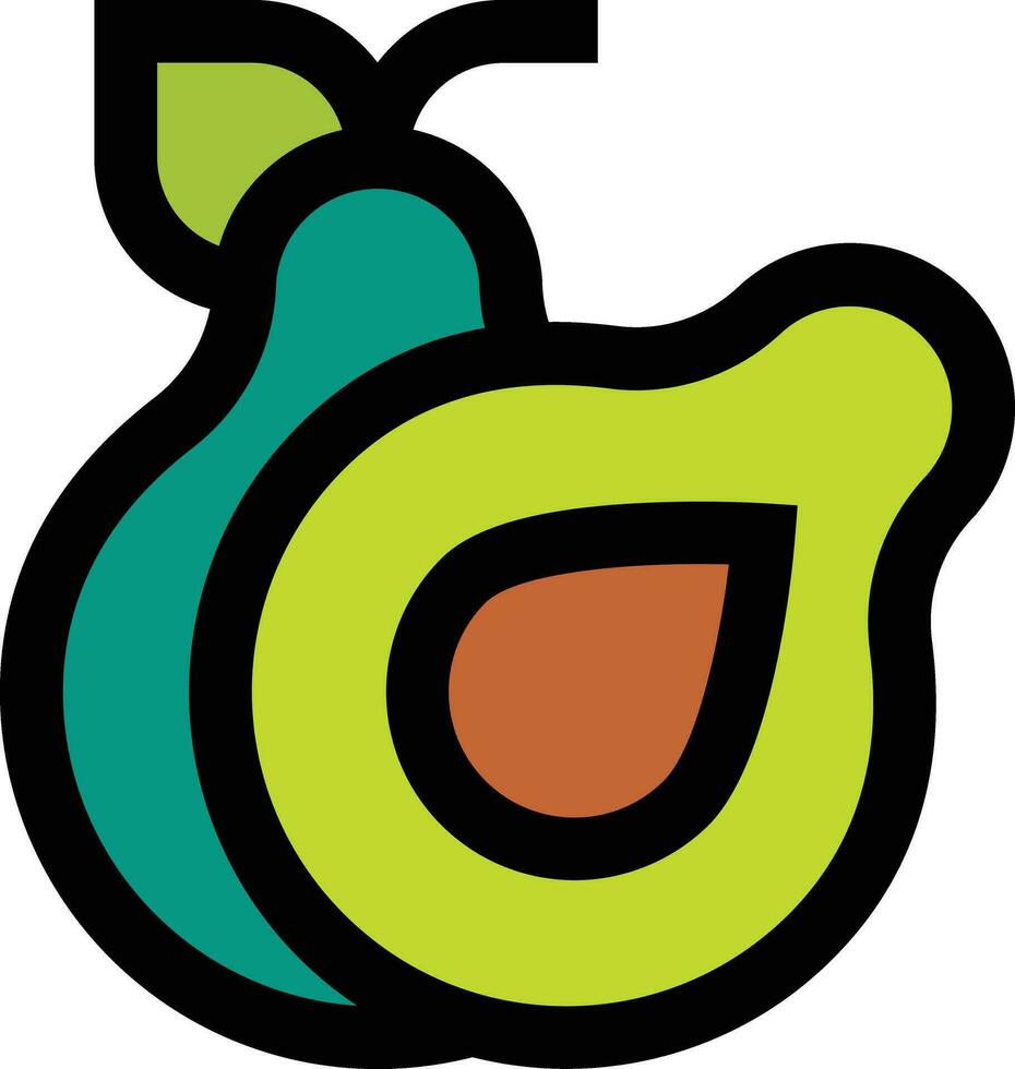 ilustración de diseño de icono de vector de aguacate