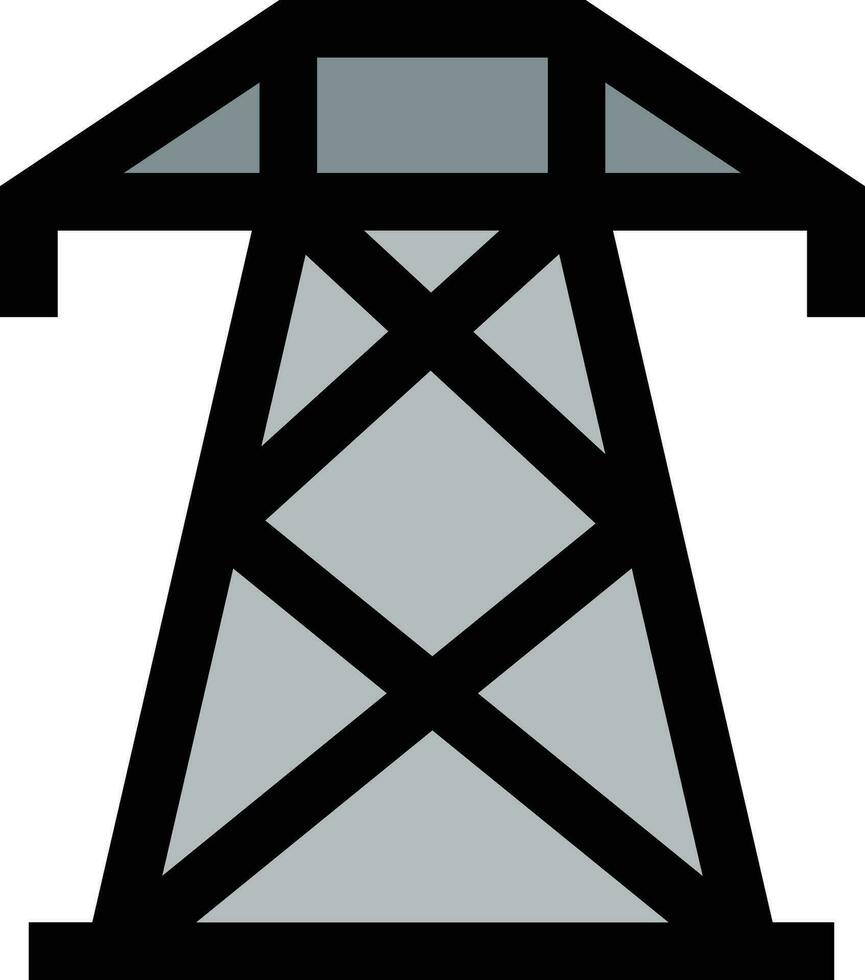 ilustración de diseño de icono de vector de torre eléctrica