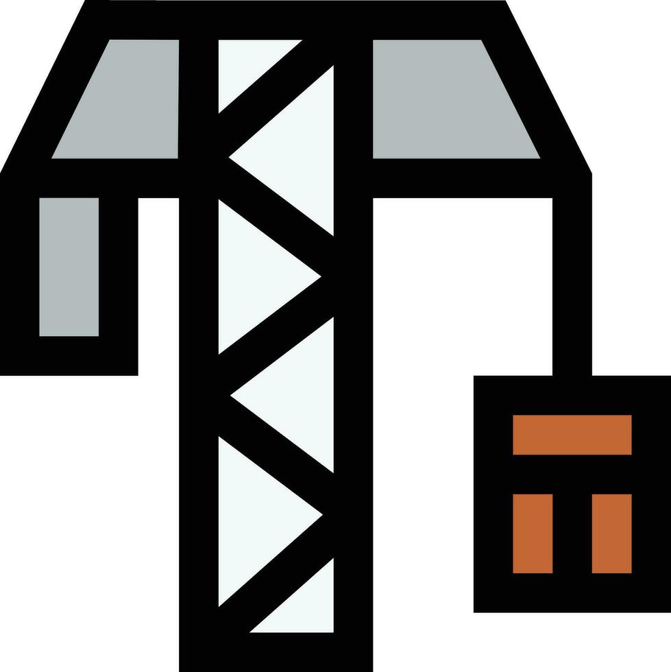 Tower Crane Vector Icon Design Illustration