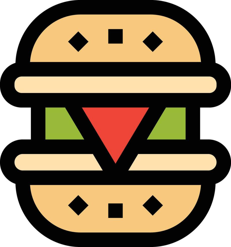 queso hamburguesa vector icono diseño ilustración