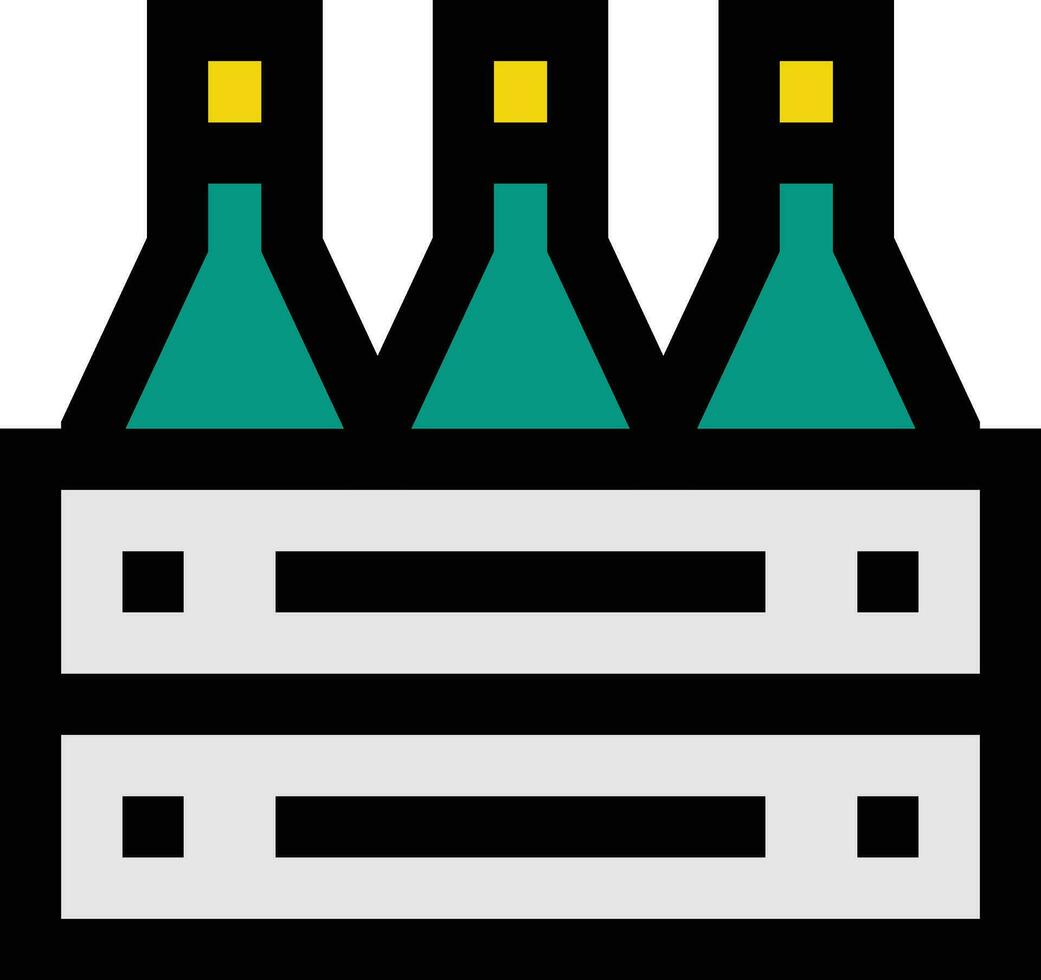 cerveza caja vector icono diseño ilustración
