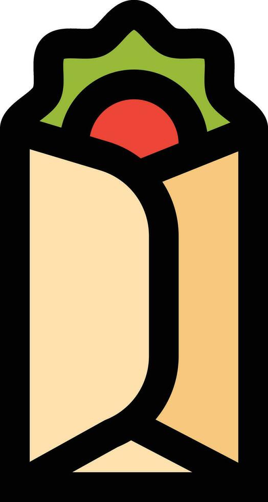 Burrito Vector Icon Design Illustration