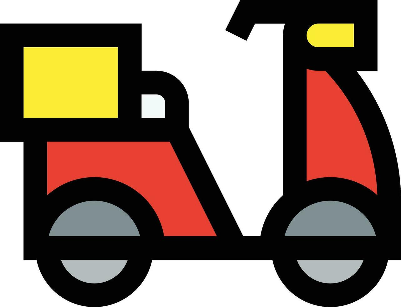 Delivery Bike Vector Icon Design Illustration