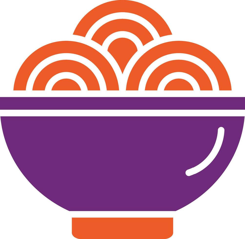 ilustración de diseño de icono de vector de espagueti