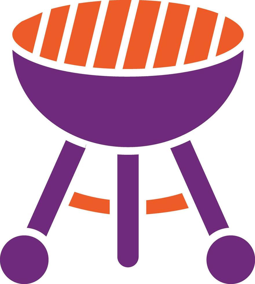 ilustración de diseño de icono de vector de parrilla de barbacoa