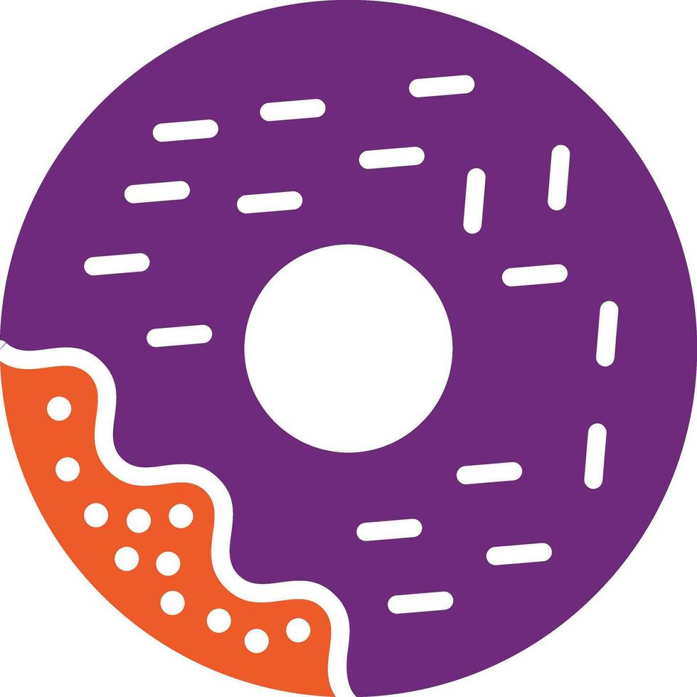 Ilustración de diseño de icono de vector de donut