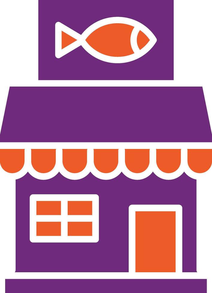 Fish shop Vector Icon Design Illustration