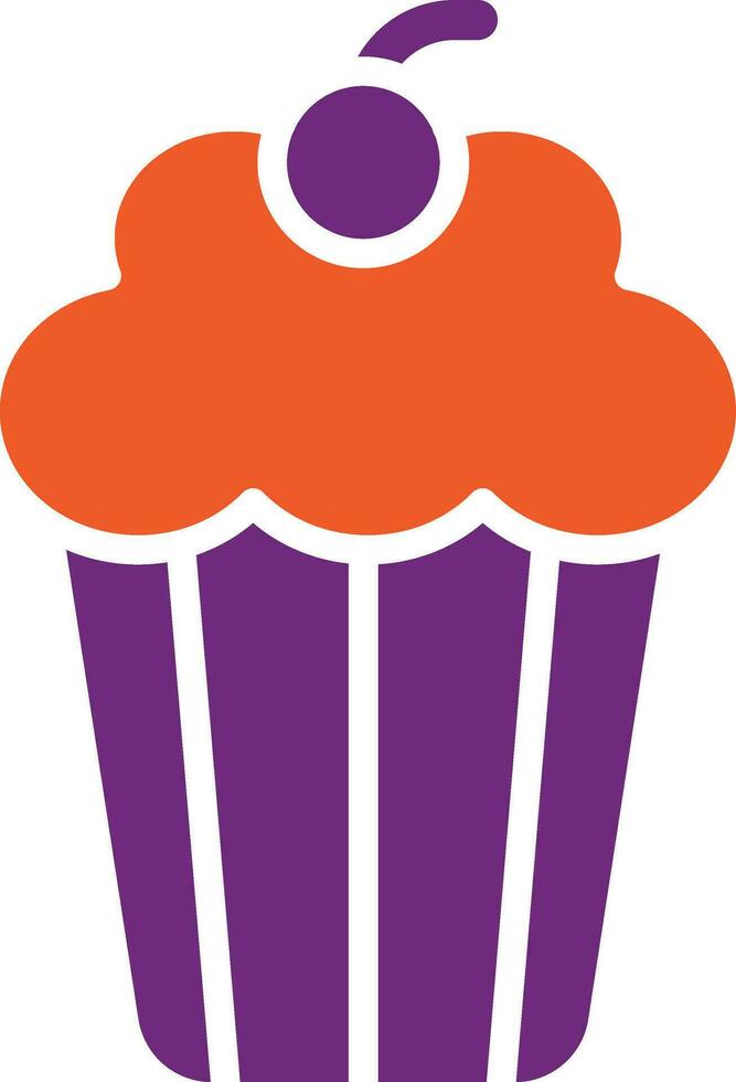 Cup cake Vector Icon Design Illustration